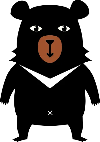 Animal Bear Black Stickdatei