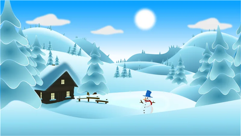 Landscape Scenery Nature Stickdatei – Weihnachten