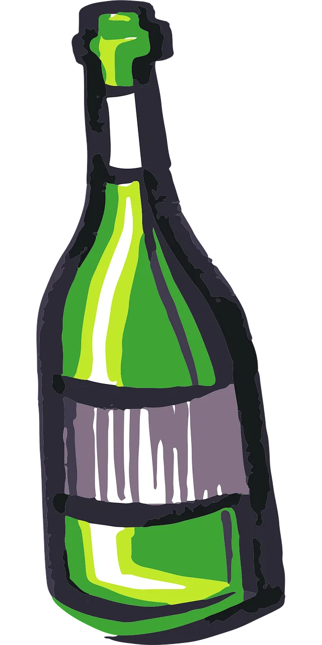 Bottle Vino Wine Stickdatei – Essen & Trinken