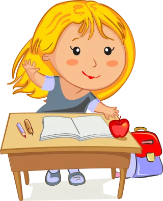 Blonde Cartoon Character Stickdatei – Essen & Trinken