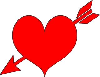 Arrow Couple Heart Stickdatei