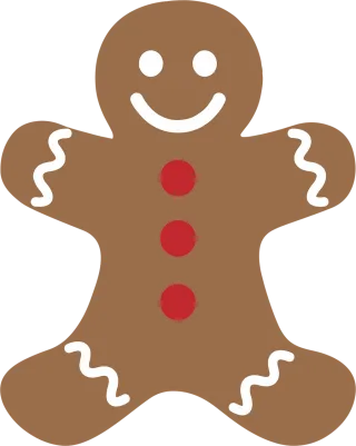 Anthropomorphic Cookie Decoration Stickdatei