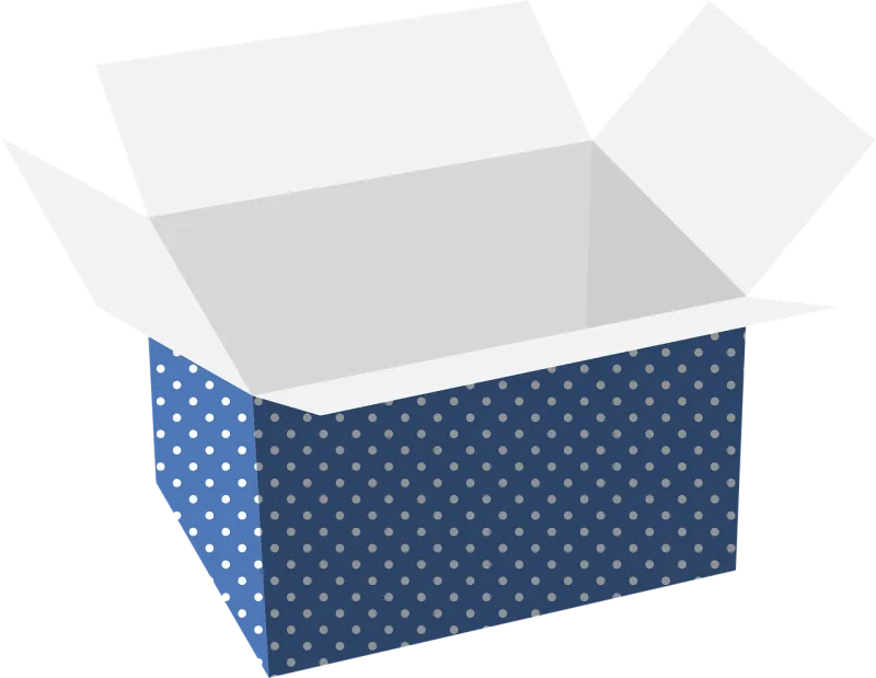 Blue polka dot Box Cardboard Stickdatei – Sport