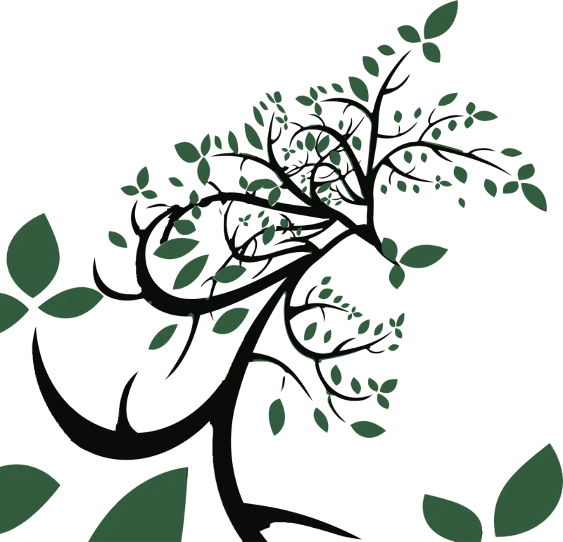 Branches Leaves Plant Stickdatei – Natur