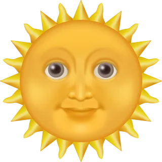 Emote Happy Sun Stickdatei