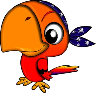 Bird Cartoon Character Stickdatei