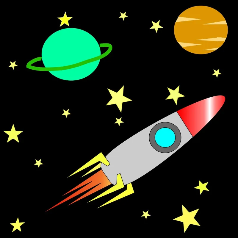 Planet Rocket Space Stickdatei – Kinder