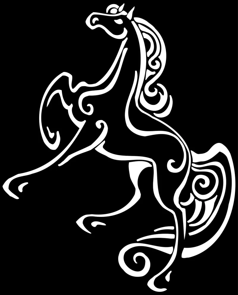 Animal Black Horse Stickdatei – Tiere