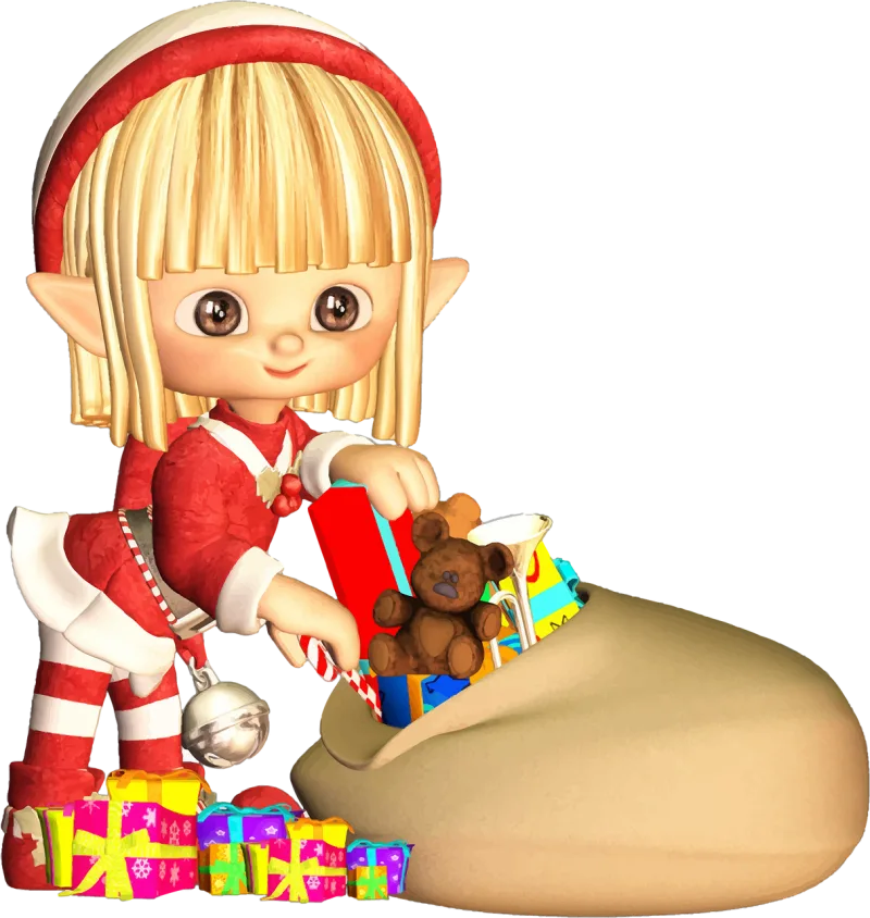 Blonde Cartoon Christmas Stickdatei – Kinder