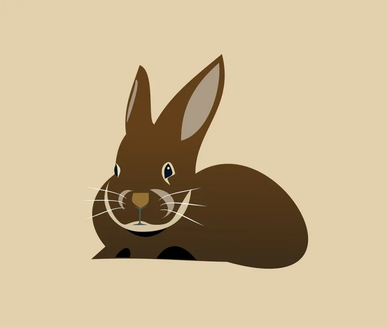 Rabbit Animal Nature Stickdatei – Tiere