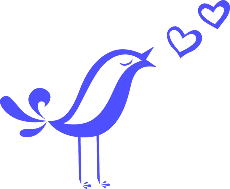 Animal Bird Nature Stickdatei – Herzen & Liebe