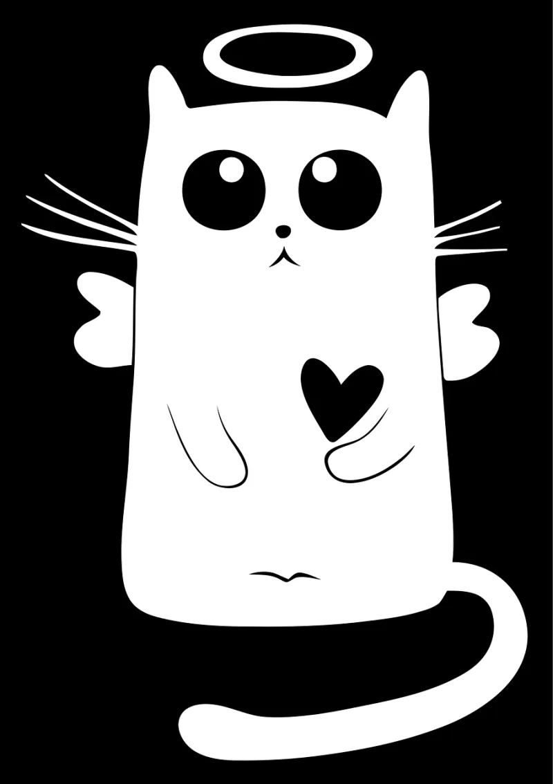Angelic Pet Cat Stickdatei – Herzen & Liebe