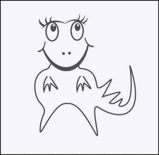 Dinosaur Cartoon Funny Stickdatei