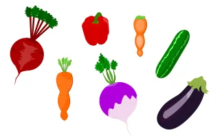Vegetables Fruits Healthy Stickdatei