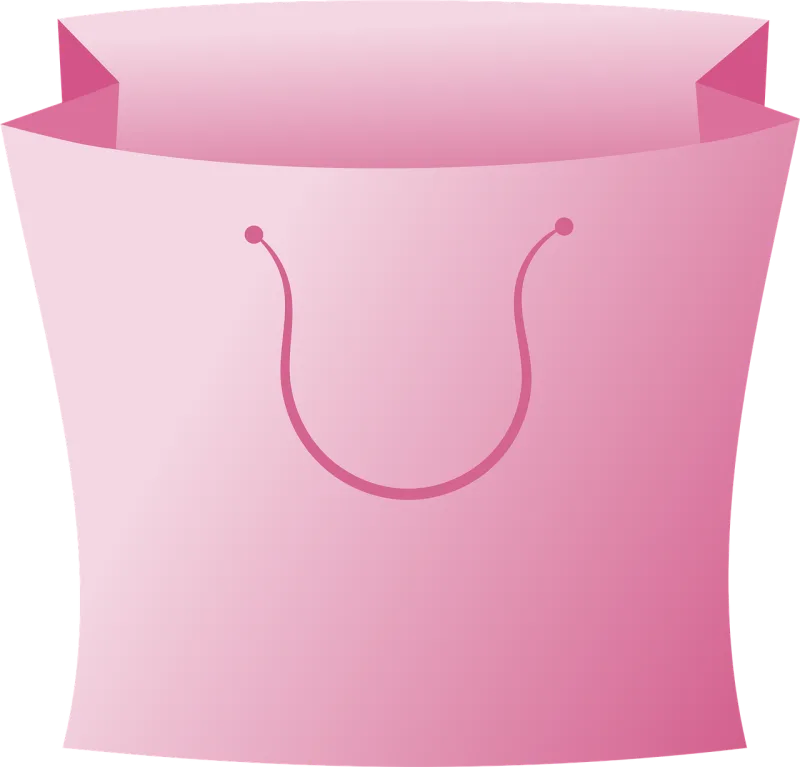 Bag Pink Shopping Stickdatei – Blumen