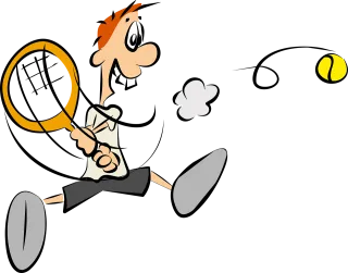 Tennis Sports Comic character Stickdatei
