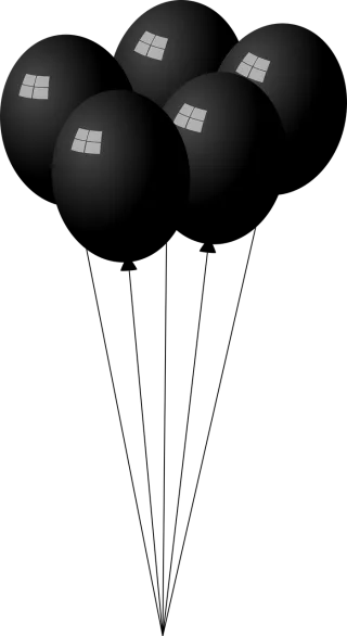 Air Balloons Black Stickdatei