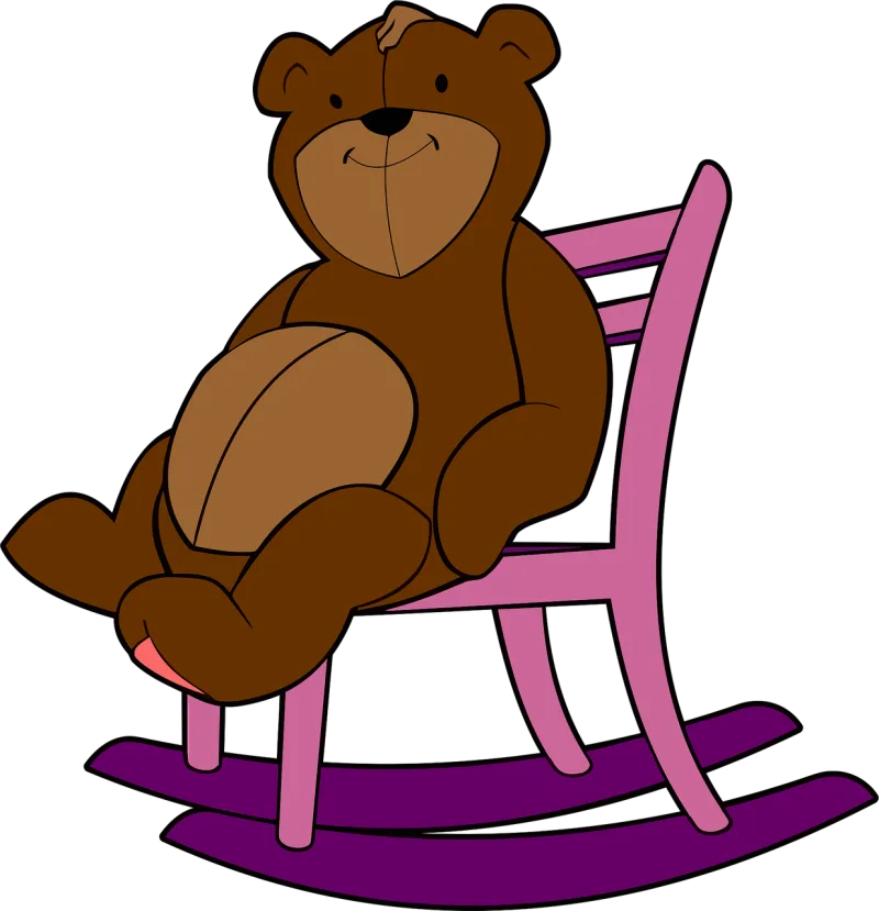 Rocking chair Stuffed animal Teddy bear Stickdatei – Kinder