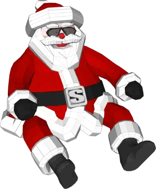 Christmas Polygonal Santa claus Stickdatei