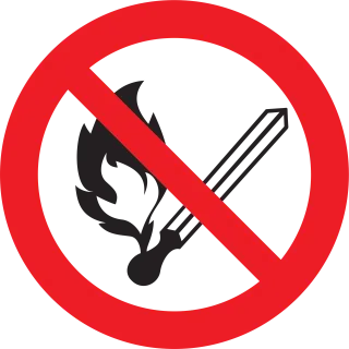 No fire Sign Prohibited Stickdatei