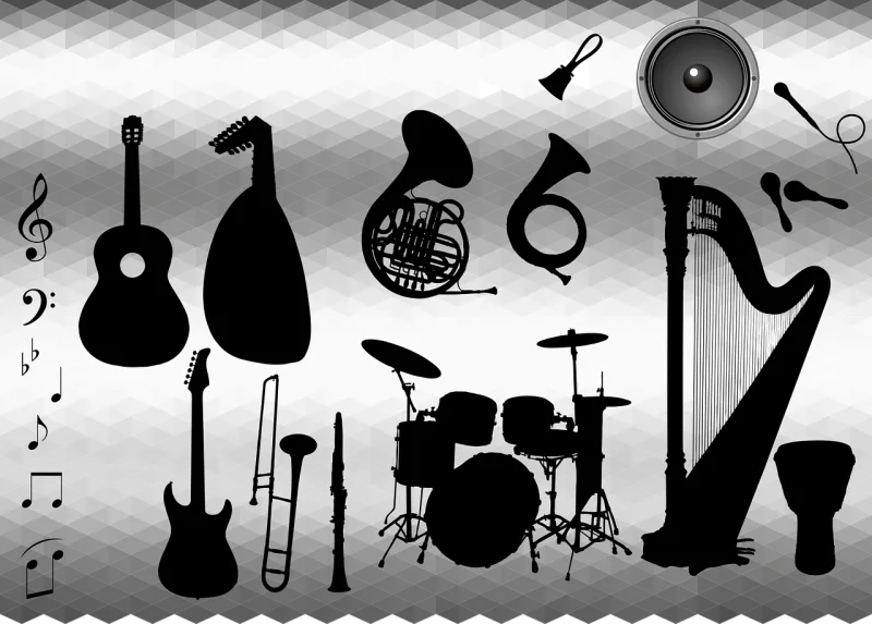 Bell Clarinet Drums Stickdatei – Musik