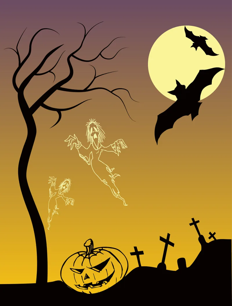 Bats Dead Gravestones Stickdatei – Natur