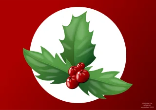 Berries Branch Celebration Stickdatei – Weihnachten