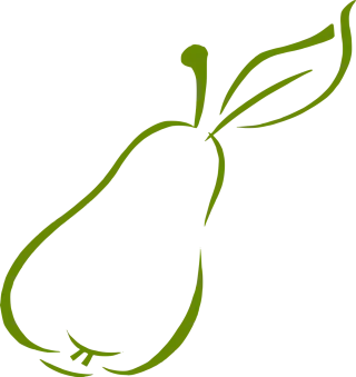 Pear Fruit Abstract Stickdatei