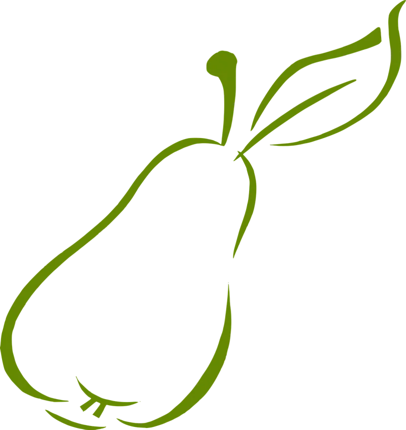 Pear Fruit Abstract Stickdatei – Essen & Trinken