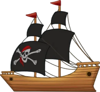 Boat Ocean Pirate Stickdatei