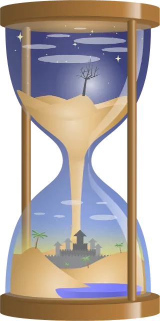 Clock Fantasy Hourglass Stickdatei