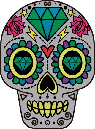 Abstract Art Cranium Stickdatei – Blumen
