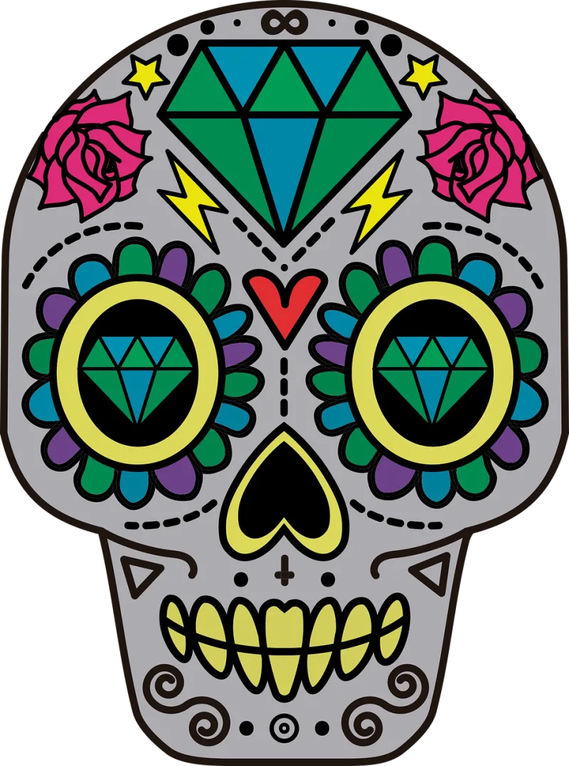 Abstract Art Cranium Stickdatei – Blumen