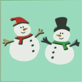 Muffler Scarf Snowman Stickdatei