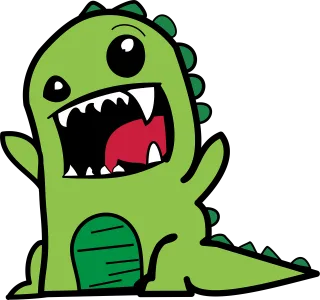 Cartoon Comic Dino Stickdatei