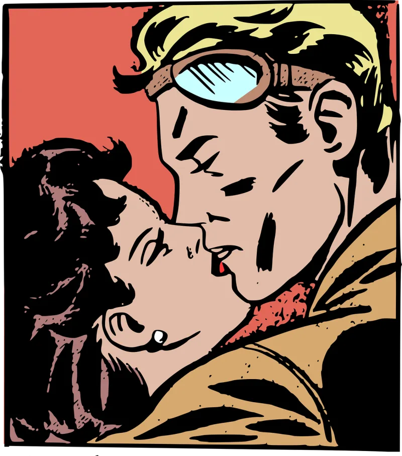 Couple Goggles Kiss Stickdatei – Herzen & Liebe
