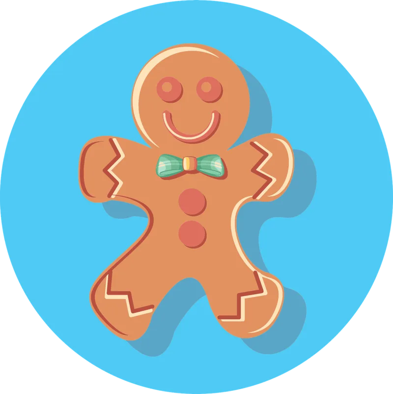 Anthropomorphic Celebration Christmas Stickdatei – Essen & Trinken