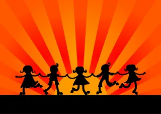 Boys Children Dancing Stickdatei – Natur