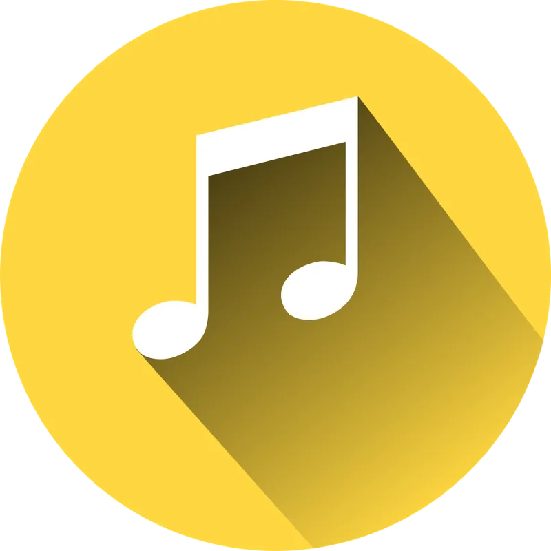 Flat cycles Icon Long shadow Stickdatei – Musik