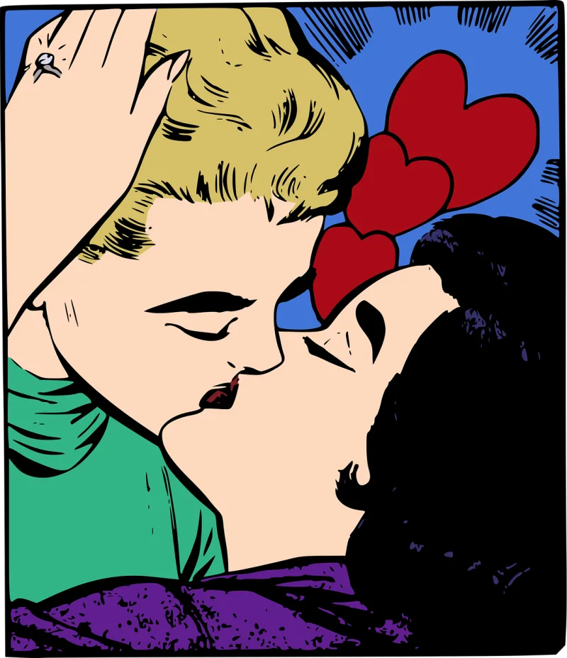 Boy Couple Female Stickdatei – Herzen & Liebe