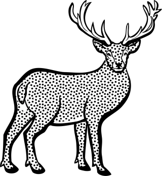 Animal Deer Hirsch Stickdatei