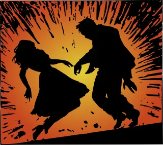 Blast Couple Explosion Stickdatei
