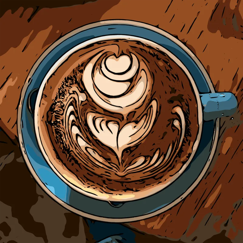 Coffee Friday Mocha Stickdatei – Blumen