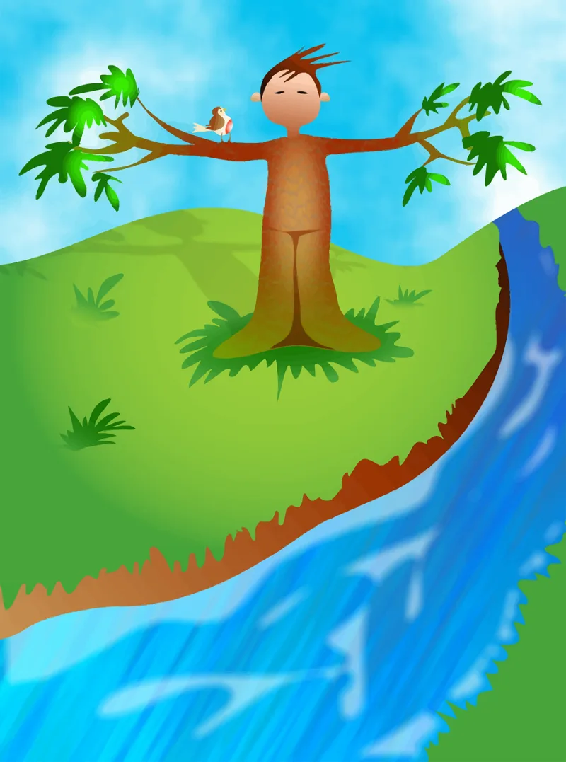 Abstract Ecological Landscape Stickdatei – Natur
