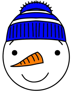 Snowman Face Carrot Stickdatei