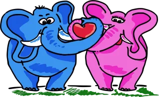 Africa Animal Anthropomorphic Stickdatei – Herzen & Liebe