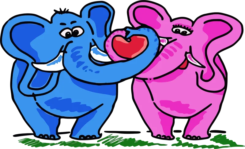 Africa Animal Anthropomorphic Stickdatei – Herzen & Liebe