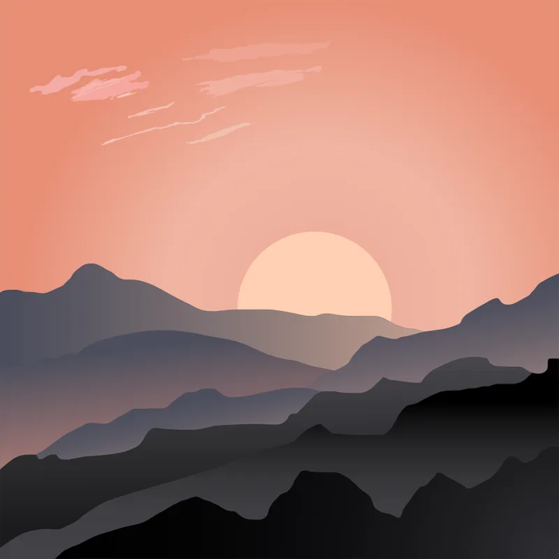 Desolate Landscape Mountains Stickdatei – Natur