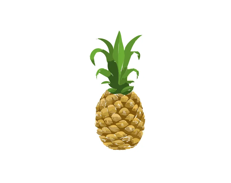 Food Glitch Pineapple Stickdatei – Essen & Trinken
