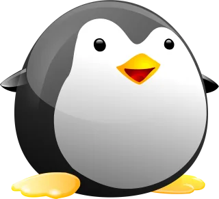 Black Linux Penguin Stickdatei – Tiere